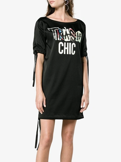 Shop Moschino Trash Chic T Shirt Dress In Black