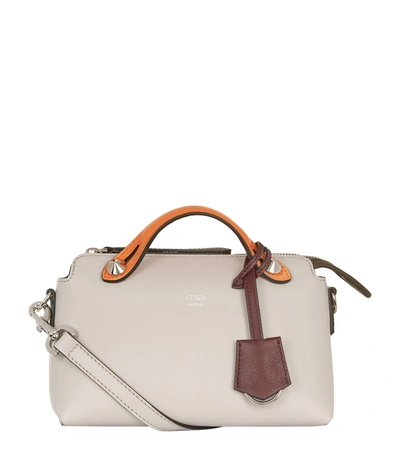 Fendi By The Way Small Crossbody Boston Bag in Grey with Ice