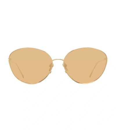 Shop Linda Farrow Oval Sunglasses