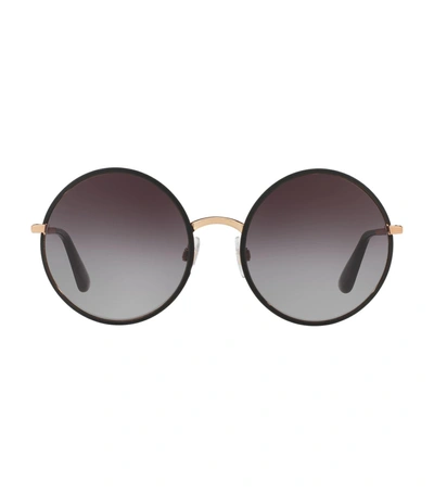 Shop Dolce & Gabbana Round Metal Frame Sunglasses