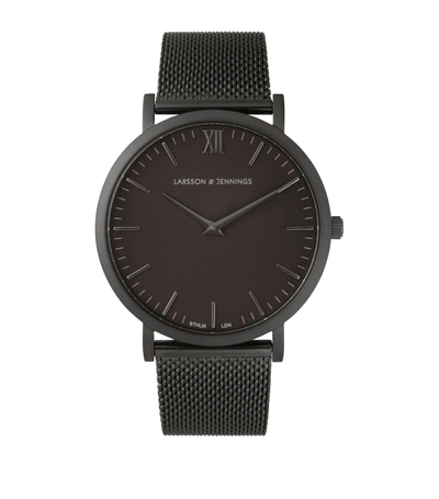 Shop Larsson & Jennings Chain Metal Watch In Black