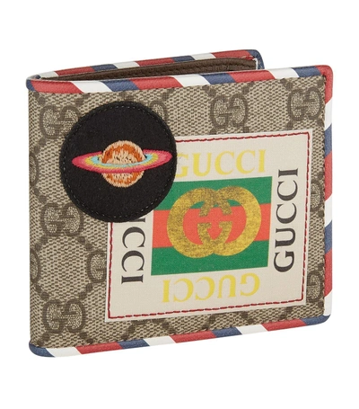 Shop Gucci Multi-patch Bifold Wallet In Beige