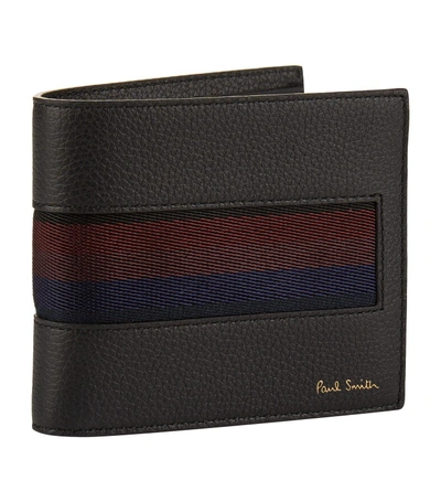 Shop Paul Smith Striped Bifold Wallet In Black
