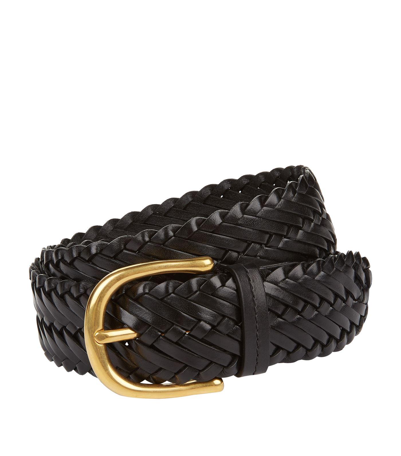 Tom Ford Woven Leather Belt In Black | ModeSens