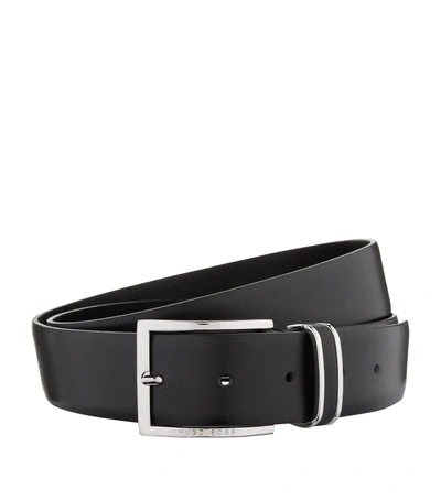 Shop Hugo Boss Leather Belt In Black
