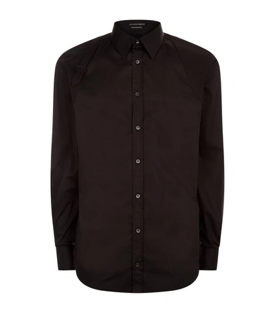 Shop Alexander Mcqueen Harness Cotton Shirt In Black