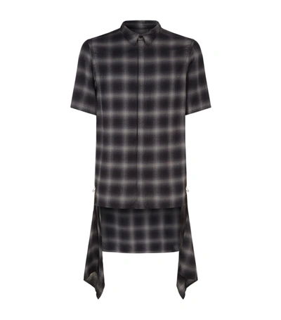 Shop Helmut Lang Checked Shirt With Zip Detatchment In No Color