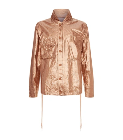 Shop Helmut Lang Tyvek Metallic Jacket In Gold