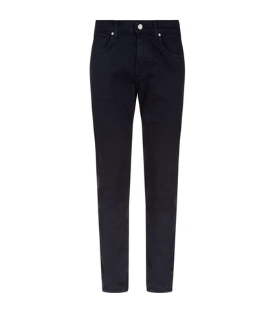 Shop 7 For All Mankind Slimmy Luxe Performance Jeans In Navy