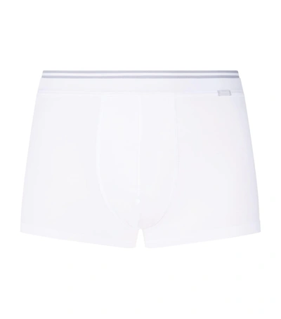 Shop Hanro Liam Striped Waist Trunks In White