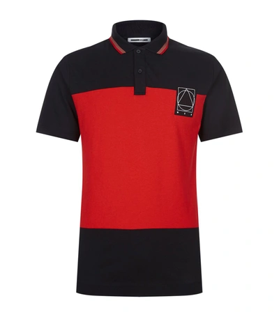 Shop Mcq By Alexander Mcqueen Colour Block Polo Shirt In Black