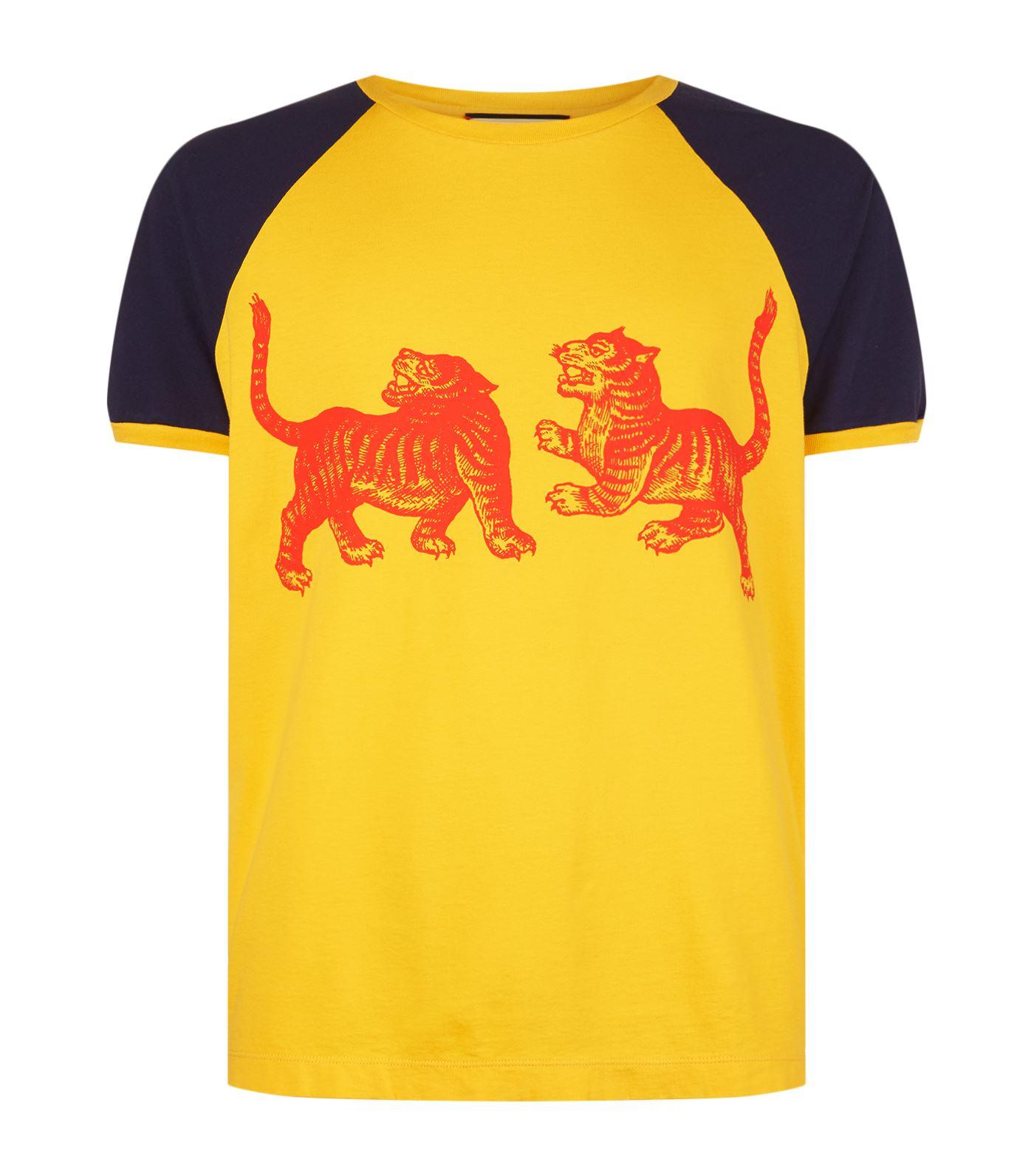 gucci yellow tiger shirt