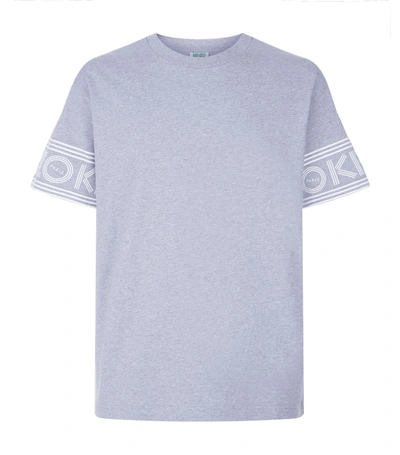 Shop Kenzo Logo Sleeve T-shirt In Grey