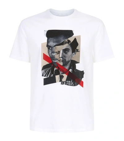 Shop Neil Barrett Freedom Motif T-shirt In White