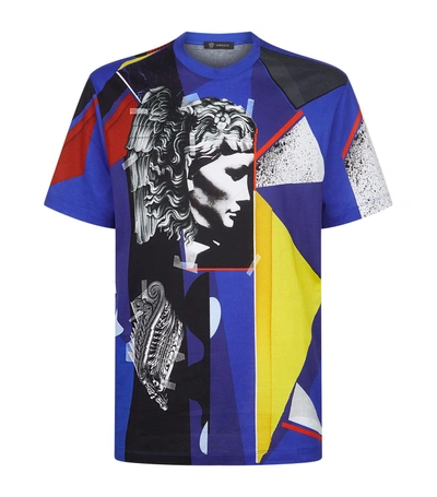 Shop Versace Jp Collage Print T-shirt In Blue