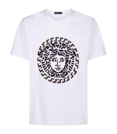 Shop Versace Appliqué Medusa Logo T-shirt In Black