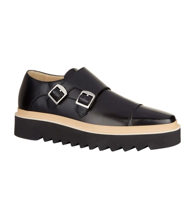 Shop Stella Mccartney Buckled Flatform Shoes In Black