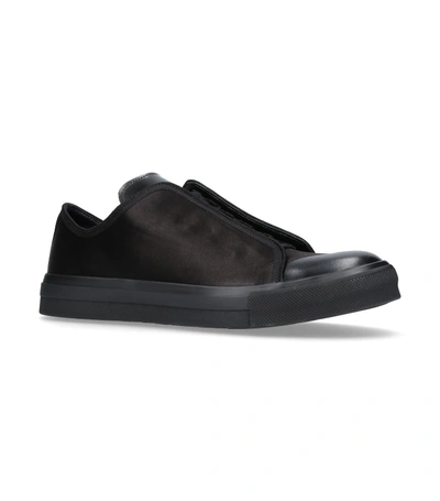 Shop Alexander Mcqueen Low-top Satin Sneakers In Black