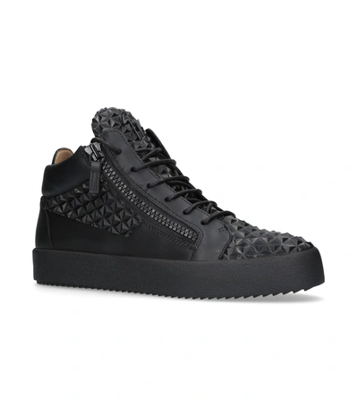 Shop Giuseppe Zanotti Hex Pyramid Sneakers In Black