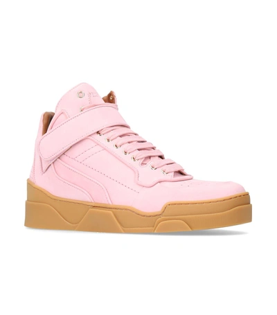 Shop Givenchy Tyson Nubuck Mid-top Sneakers In Pink