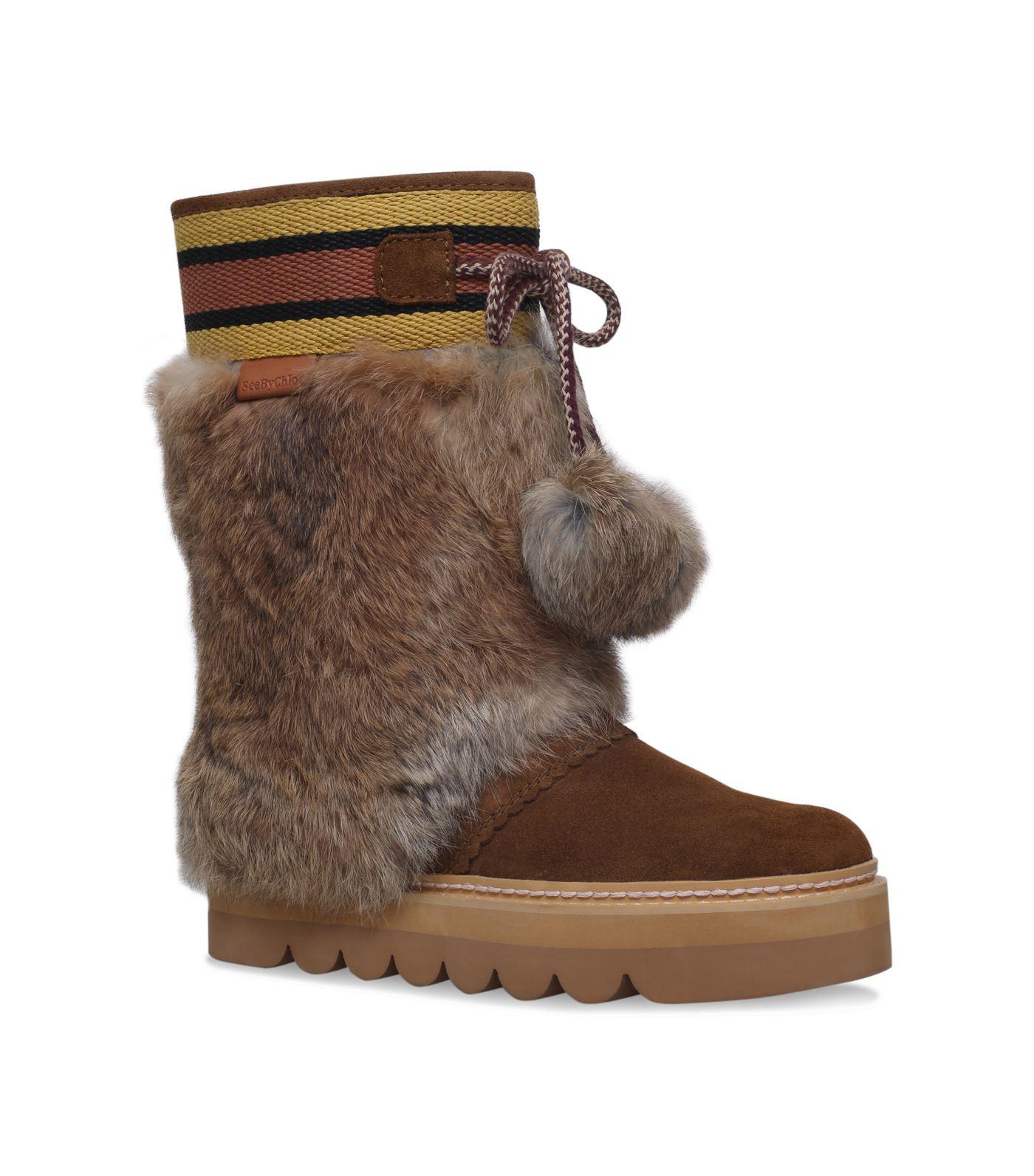 see by chloe fur boots