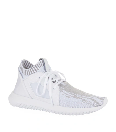 Shop Adidas Originals Tubular Defiant Primeknit Sneakers In White