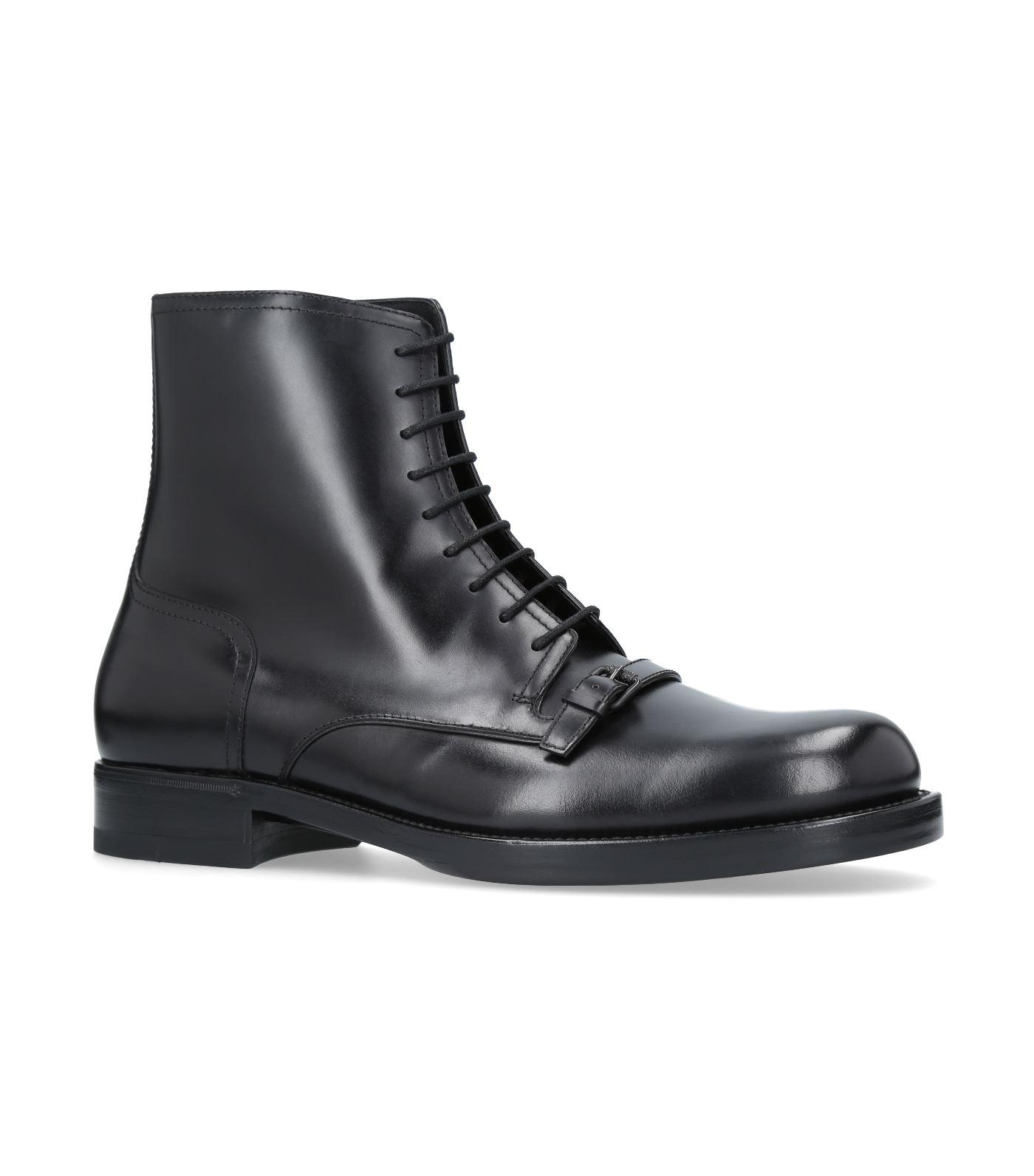 Bottega Veneta Lace-up Military Boots In Black | ModeSens