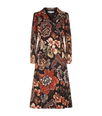 Shop Stella Mccartney Vivienne Floral Jacquard Coat In Multi