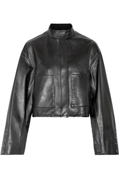 Shop 3.1 Phillip Lim / フィリップ リム Cropped Leather Jacket In Black
