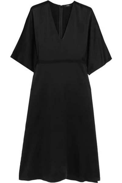 Shop Theory Satin Dress In Black