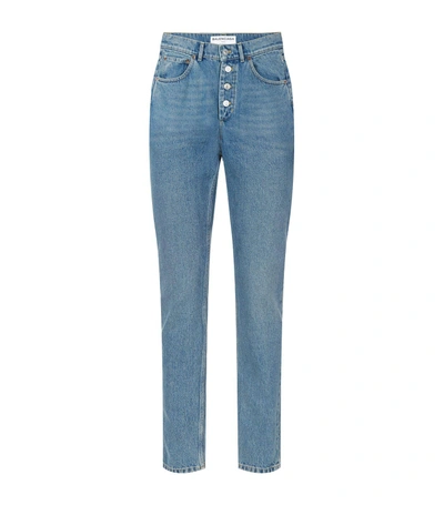 Shop Balenciaga High-waisted Jeans In Blue