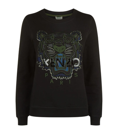 Shop Kenzo Icon Tiger Motif Sweatshirt In Black