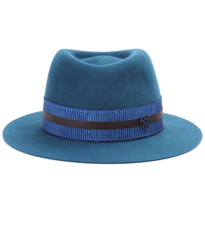 Shop Maison Michel Andre Felt Hat In Llue Cottoe