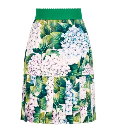 Shop Dolce & Gabbana Garden Print Pleated Skirt In Multi