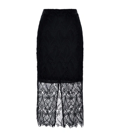 Shop Diane Von Furstenberg Lace Overlay Pencil Skirt In Black