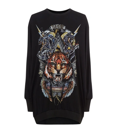 Shop Balmain Heavy Metal Batwing Sweatshirt In Multi