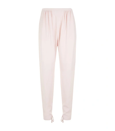 Shop Chloé Ankle Tie Fastening Trousers In Pink