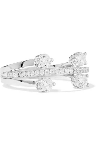 Shop Delfina Delettrez 18-karat White Gold Diamond Ring