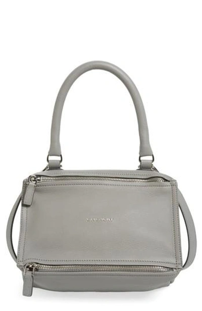 Shop Givenchy 'small Pandora' Leather Satchel - Grey In Pearl Grey