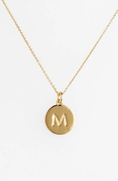 Shop Kate Spade Women's  New York 'one In A Million' Initial Pendant Necklace In M- Gold