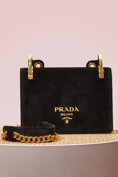 Shop Prada Pattina Velvet Bag