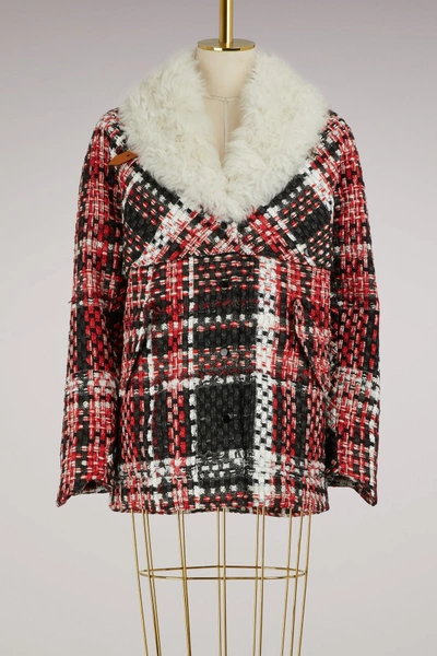 Shop Rag & Bone Wool And Cotton Antoine Jacket In Red Multi