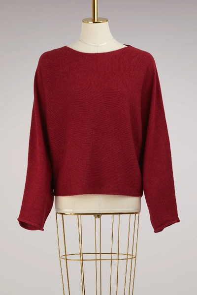 Shop Vanessa Bruno Alpaca Wool Harlow Sweater In Rubis