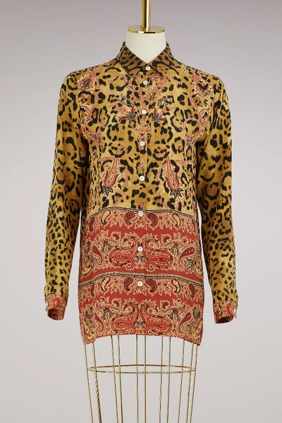 Shop Etro Leopard Printed Skirt