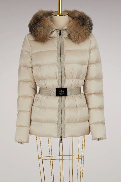 Shop Moncler Tatie Down Jacket In Pearl