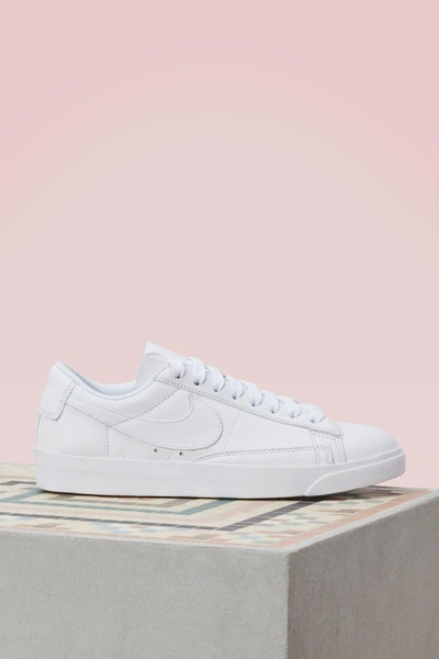 Shop Nike Blazer Low Sneakers In White/white-white