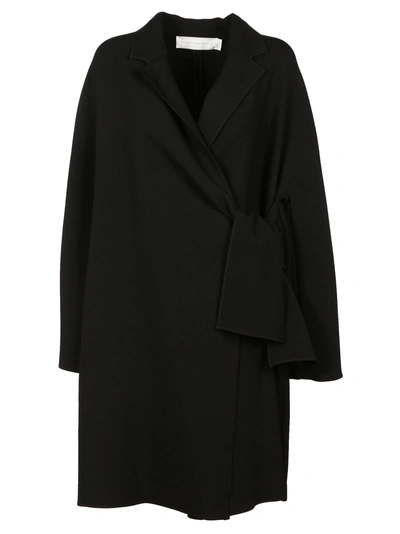 Shop Victoria Beckham Jumbo Twill Coat In Black
