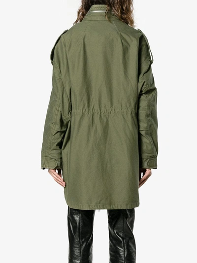Shop R13 Olive Green Oversized M65 Parka Coat