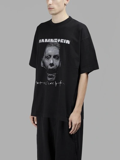 Shop Vetements Men's Black Rammstein Sehnsucht Printed Tee