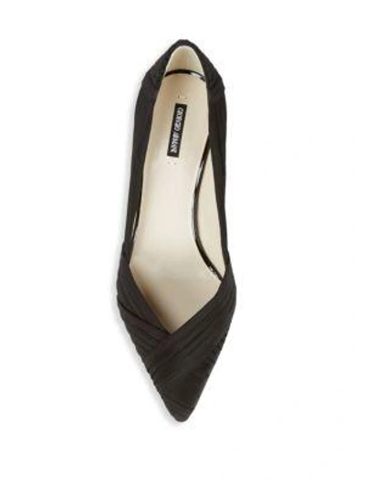 Shop Giorgio Armani Pointed Pumps In Black